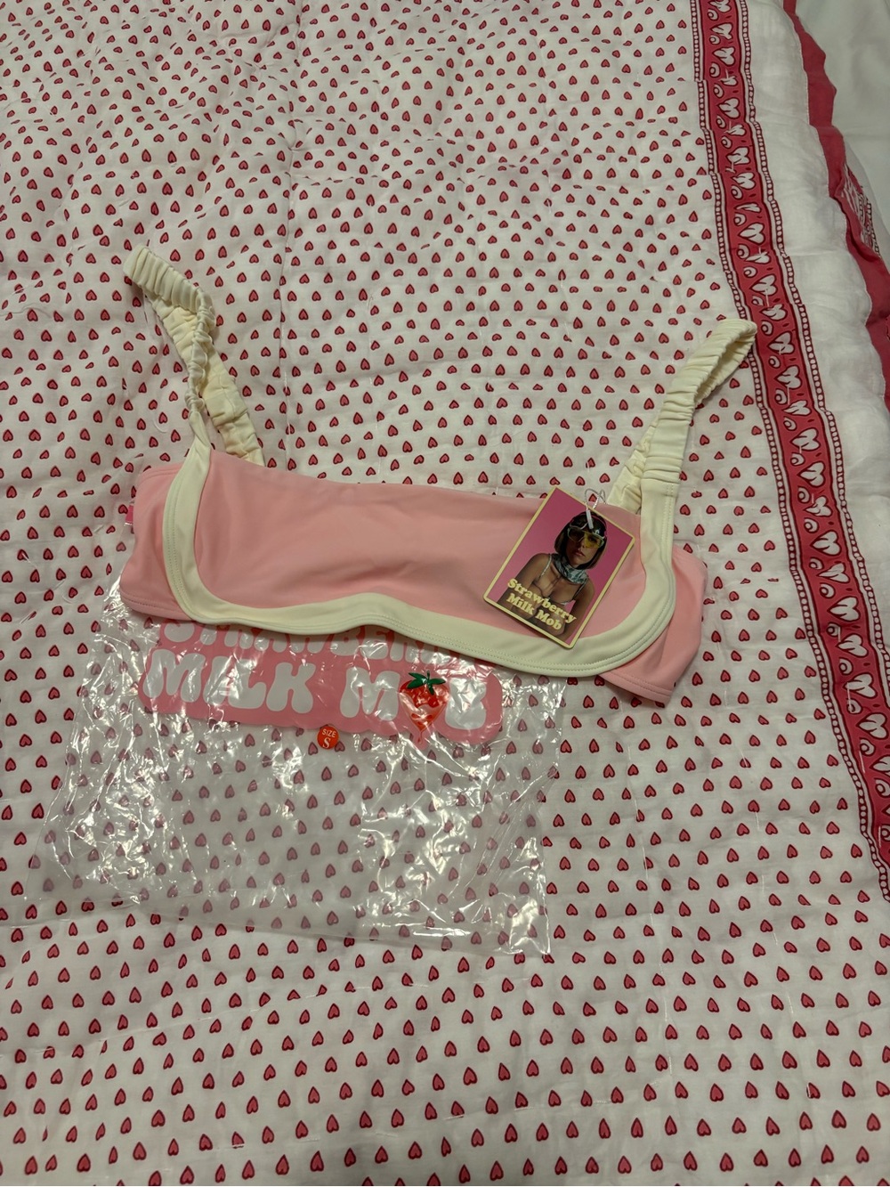 Strawberry Milk Mob Bikini Top